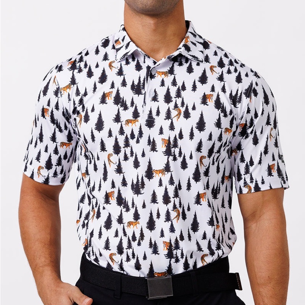 XXL waggle tiger in the woods golf polo men’s